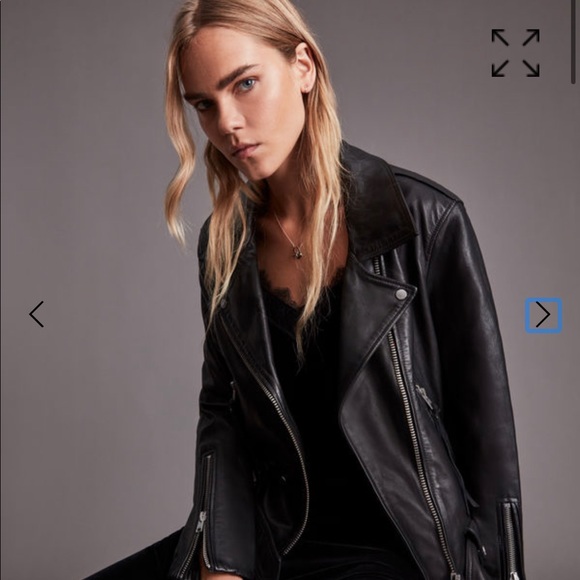 All Saints Luna Leather Jacket - Picture 3 of 3